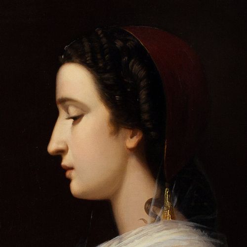 fig 4. Adriano Cecchi, The Riddles Of Love, 19th-Century Italian Oil Painting