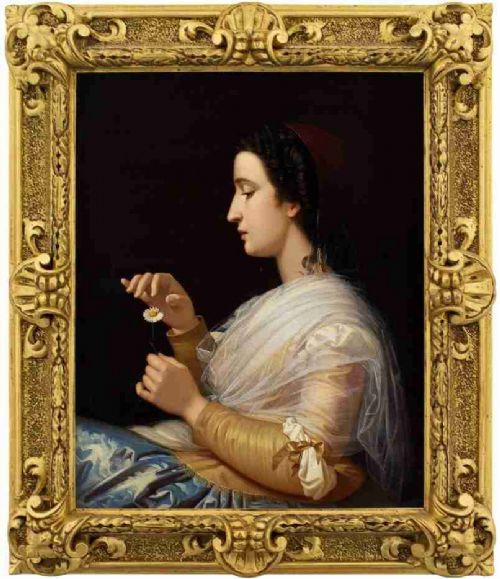 Adriano Cecchi, the Riddles of Love, 19th-century Italian Oil Painting
