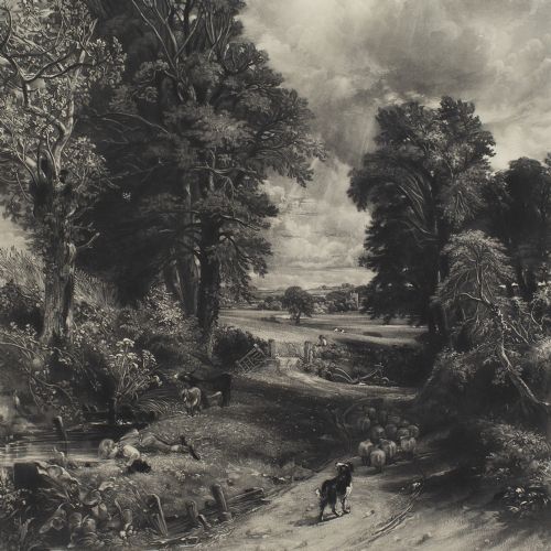 fig 3. David Lucas, After John Constable, The Cornfield - Antique Engraving