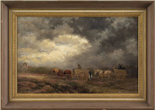 Edward John Cobbett, a Rustic Funeral - Antique Oil Painting
