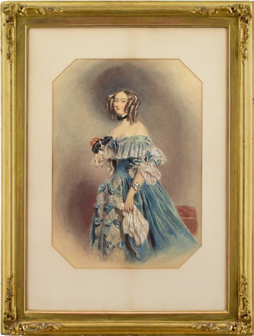 Mid-19th-century Portrait of Amelia Jenkins, Antique Portrait