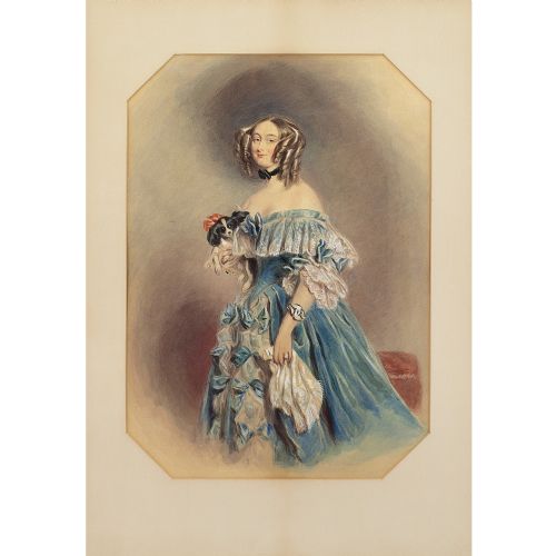 fig 1. Mid-19th-Century Portrait Of Amelia Jenkins, Antique Portrait