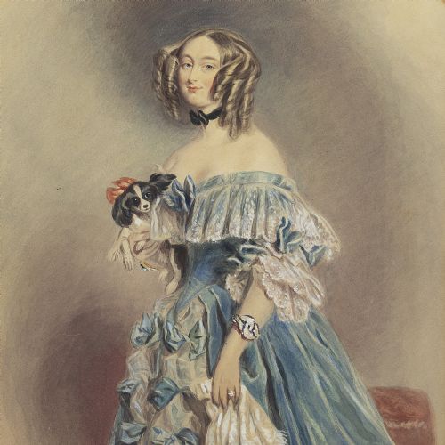 fig 2. Mid-19th-Century Portrait Of Amelia Jenkins, Antique Portrait