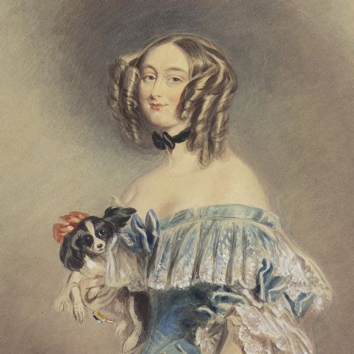 fig 3. Mid-19th-Century Portrait Of Amelia Jenkins, Antique Portrait