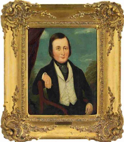 Richard Wilkinson, British School Pair of Companion Portraits - Antique Oil Paintings