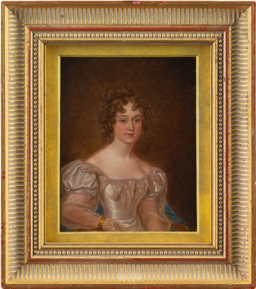 Early 19th-century English School Portrait of Sarah Gibson - Antique Oil Painting