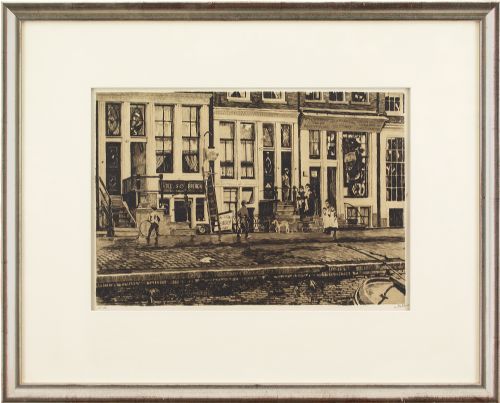Willem Witsen, Oude Waal, Amsterdam - Antique Etching