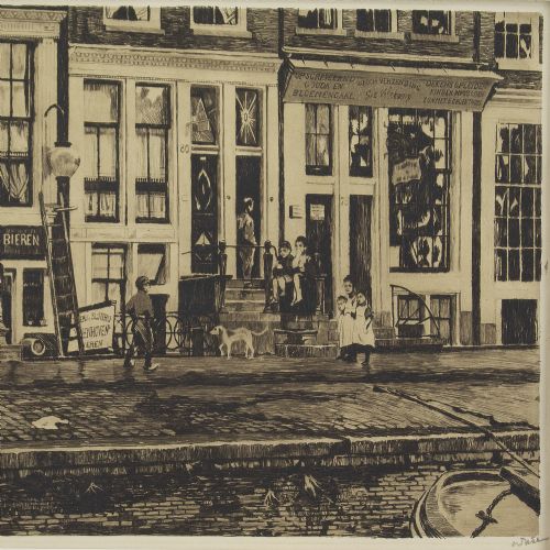 fig 2. Willem Witsen, Oude Waal, Amsterdam - Antique Etching
