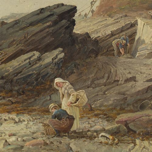 fig 3. William Gibbons, The Ship Rothesay Wrecked On The Great Mewstone - Antique Oil Painting