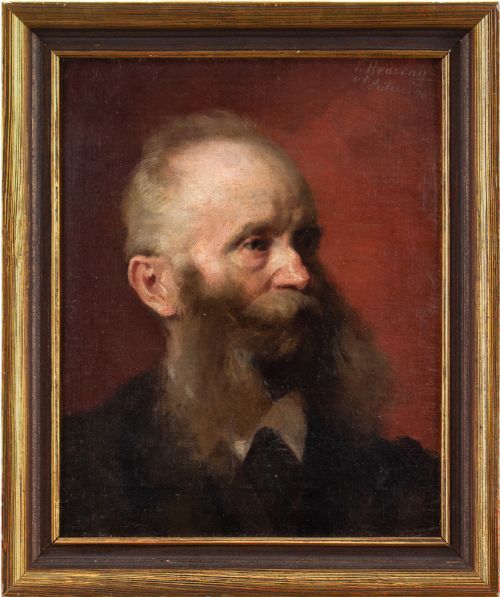 Fritz Reusing, Portrait of a Bearded Gentleman - Antique Oil Painting