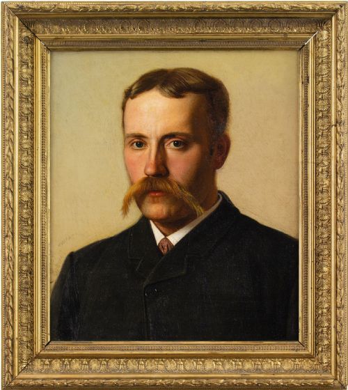 Christian Eckardt, Portrait of Johan Jacob Elmqvist - Antique Oil Painting