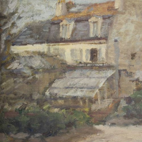 fig 3. Ingrid Rydbeck-Zuhr, Rural Scene With Cottage - Vintage Oil Painting