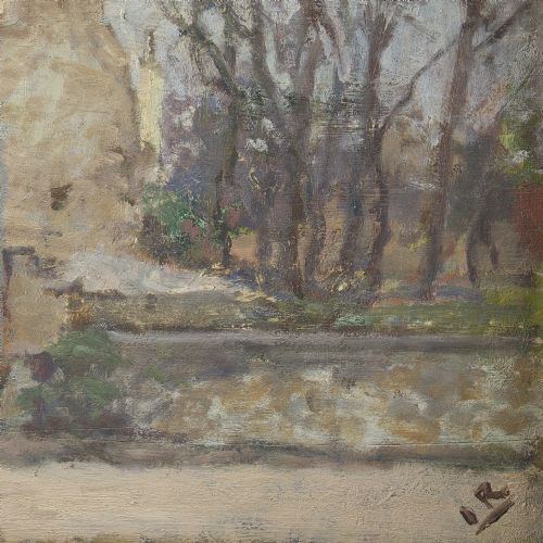 fig 4. Ingrid Rydbeck-Zuhr, Rural Scene With Cottage - Vintage Oil Painting