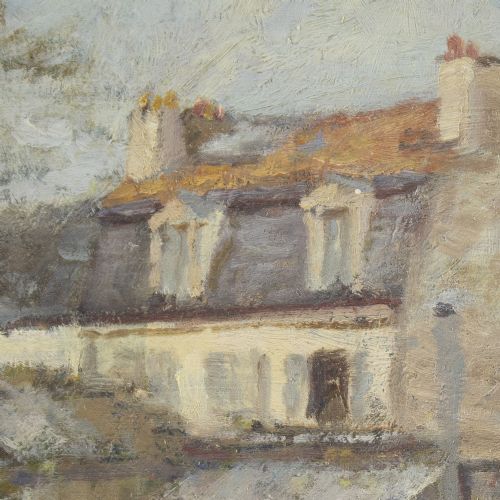 fig 5. Ingrid Rydbeck-Zuhr, Rural Scene With Cottage - Vintage Oil Painting