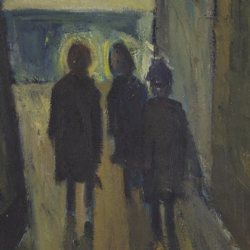 fig 1. Allan Erwo, Figures - Vintage Oil Painting