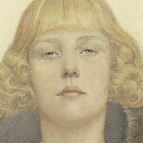 fig 1. Thomas Capel Walton Smith, Early 20th-Century Portrait Of A Woman - Antique Watercolour