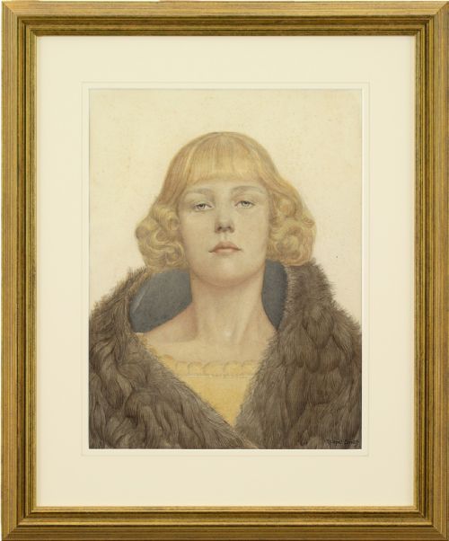 Thomas Capel Walton Smith, Early 20th-century Portrait of a Woman - Antique Watercolour