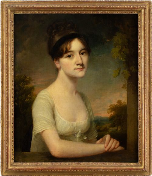 William Beechey (Circle), Portrait of a Lady - Antique Oil Painting