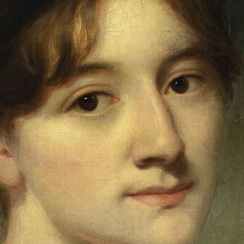 fig 3. William Beechey (Circle), Portrait Of A Lady - Antique Oil Painting 