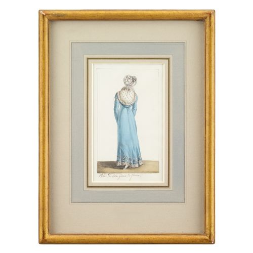 fig 1. Two Early 19th-Century French School Fashion Drawings