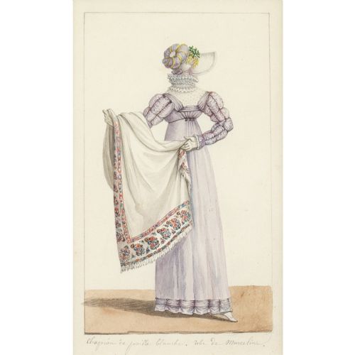 fig 2. Two Early 19th-Century French School Fashion Drawings