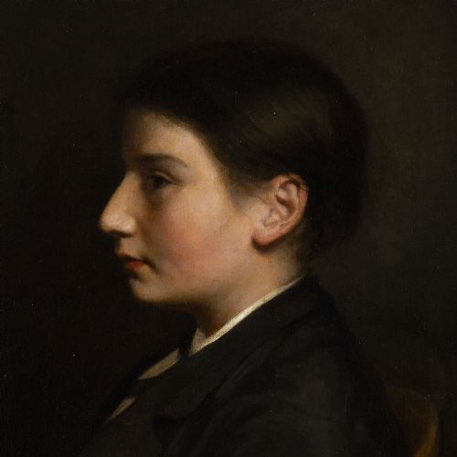 fig 2. Joel Ballin, Portrait Of A Boy - Antique Oil Painting 