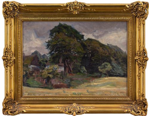 Stefan Viggo Pedersen, View from Karlsberg, Hillerød - Antique Oil Painting