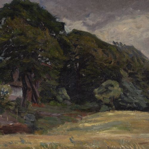 fig 1. Stefan Viggo Pedersen, View From Karlsberg, Hillerød - Antique Oil Painting