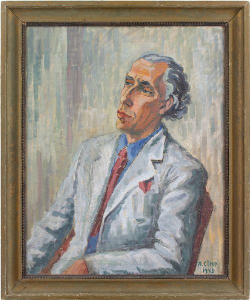 Agnes Cleve, Portrait of Jan Bolinder - Vintage Oil Painting
