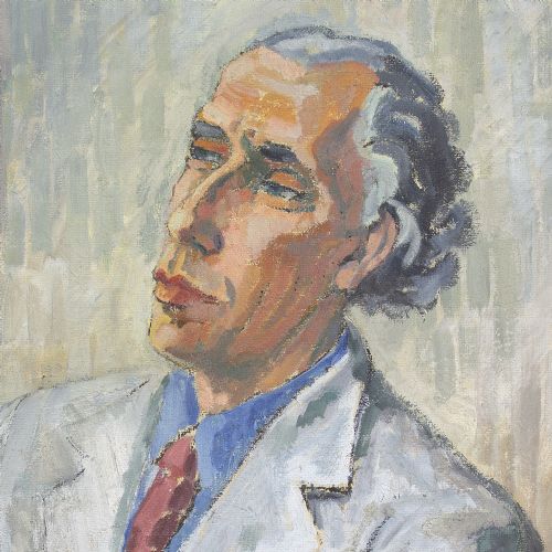 fig 2. Agnes Cleve, Portrait Of Jan Bolinder - Vintage Oil Painting
