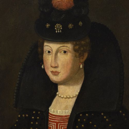 fig 2. 17th-Century Italian School, Portrait Of A Lady - Antique Oil Painting 