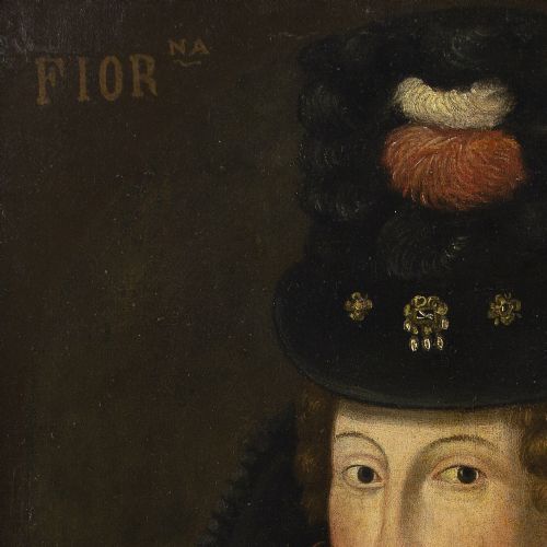 fig 4. 17th-Century Italian School, Portrait Of A Lady - Antique Oil Painting 
