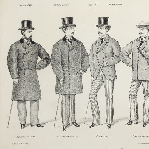 fig 1. 19th-Century Fashion Advertising, Our Styles For The Present Season - Antique Lithograph