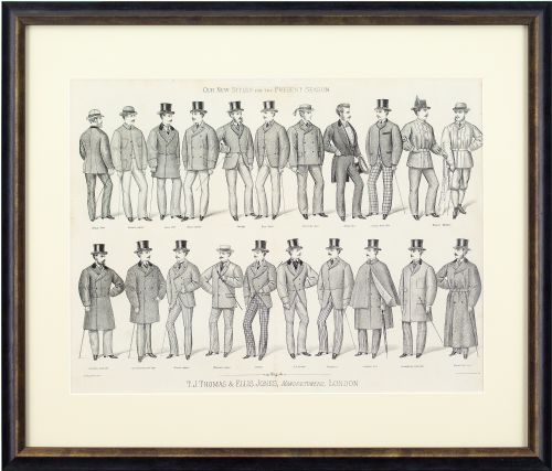 19th-century Fashion Advertising, Our Styles for the Present Season - Antique Lithograph