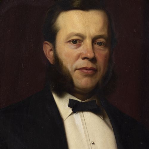 fig 2. Frederik Vermehren, Portrait Of Etatsraad Hans Lytzen Albeck - Antique Oil Painting