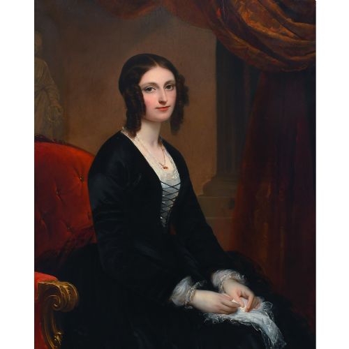 fig 1. Cavaliere Alessandro Capalti, Portrait Of Lady Jane Loftus, Marchioness Of Ely - Antique Oil Painting