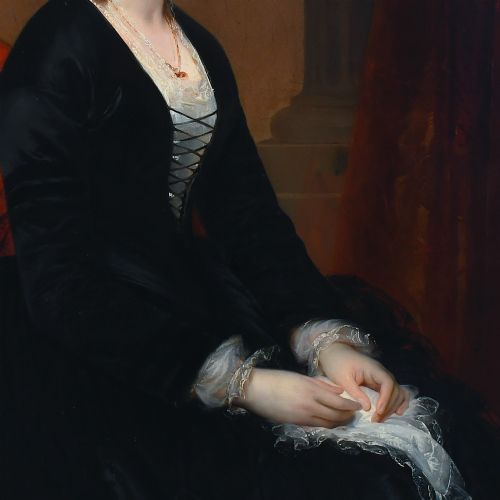 fig 3. Cavaliere Alessandro Capalti, Portrait Of Lady Jane Loftus, Marchioness Of Ely - Antique Oil Painting