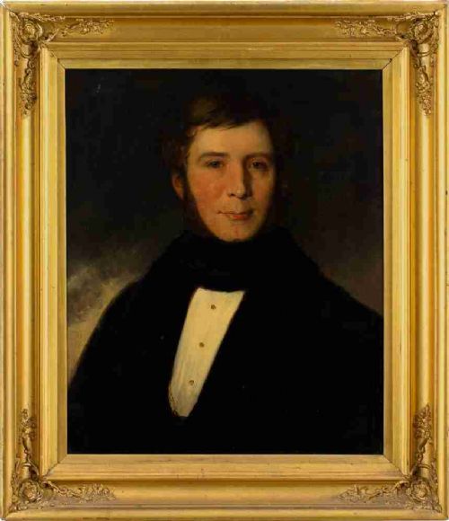 Mid-19th-century British School Portrait of a Gentleman - Antique Oil Painting