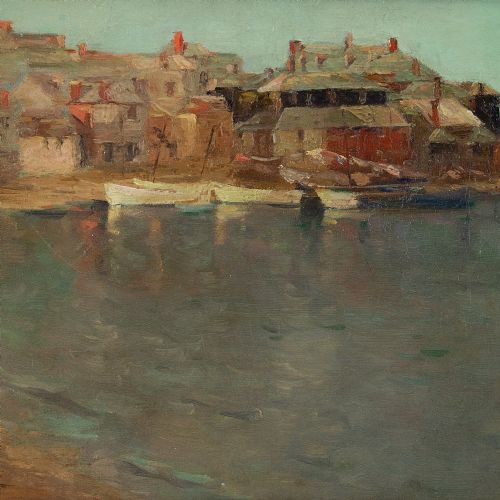 fig 1. Edith Hannah Hudson, St Ives Harbour - Antique Oil Painting