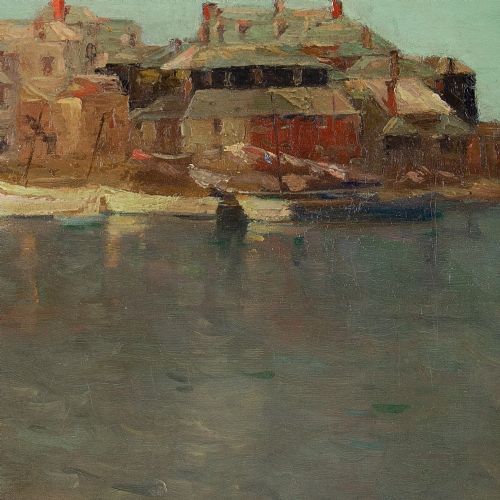 fig 3. Edith Hannah Hudson, St Ives Harbour - Antique Oil Painting