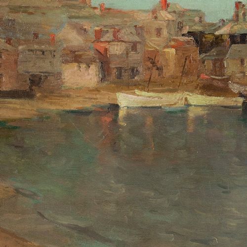 fig 5. Edith Hannah Hudson, St Ives Harbour - Antique Oil Painting
