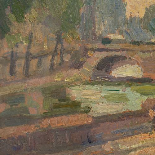 fig 2. Jean Colin, La Seine A Paris - Vintage Oil Painting