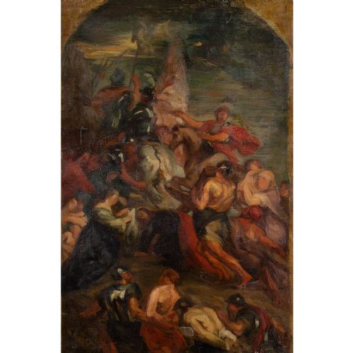 fig 1. After Peter Paul Rubens, Christ On The Way To Calvary - Antique Oil Painting 