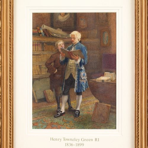 fig 2. Henry Towneley Green, An Interesting Read - Antique Watercolour