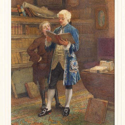 fig 3. Henry Towneley Green, An Interesting Read - Antique Watercolour