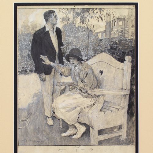 fig 3. William Hatherell, The Man On The Spot - Antique Watercolour