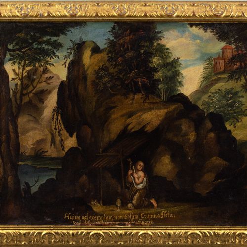 fig 2. 18th-Century Austrian School, The Penitent Magdalene - Antique Oil Painting
