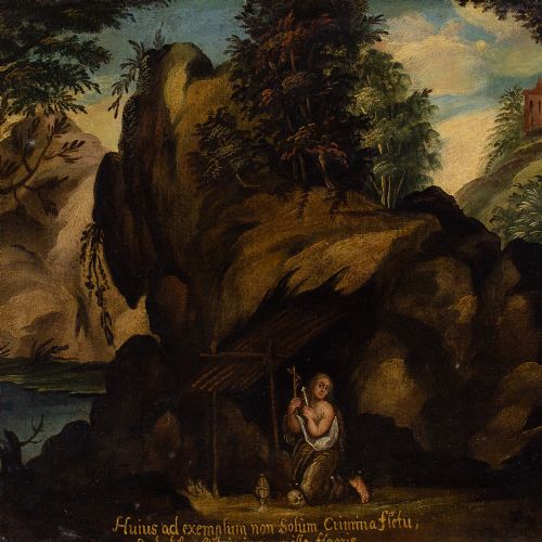 fig 3. 18th-Century Austrian School, The Penitent Magdalene - Antique Oil Painting