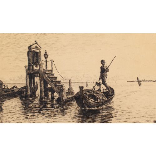 fig 1. Henry Robert Robertson, Ave Maria - Antique Etching 