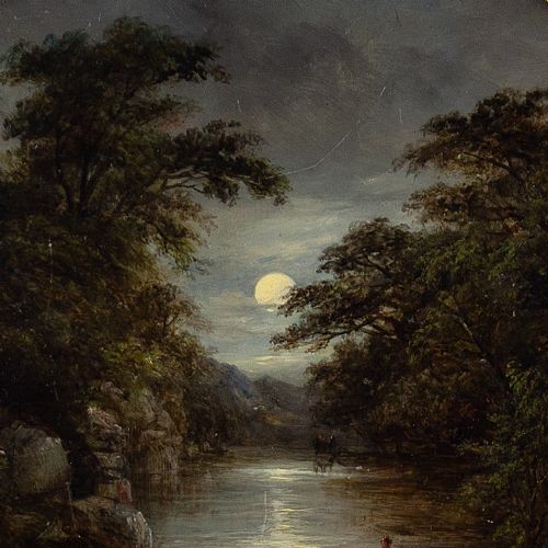 fig 3. Robert Burrows, Evening - Antique Oil Painting